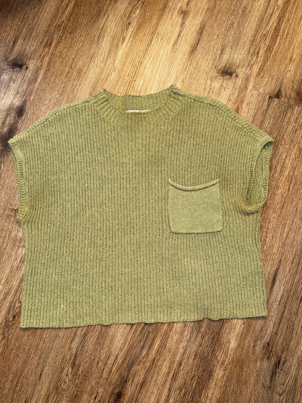 Free People beach Green short sleeve sweater top